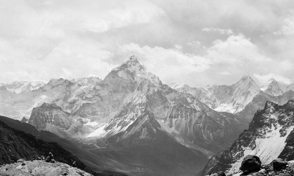 Ascolta Ventures – Black and white image of mountain range